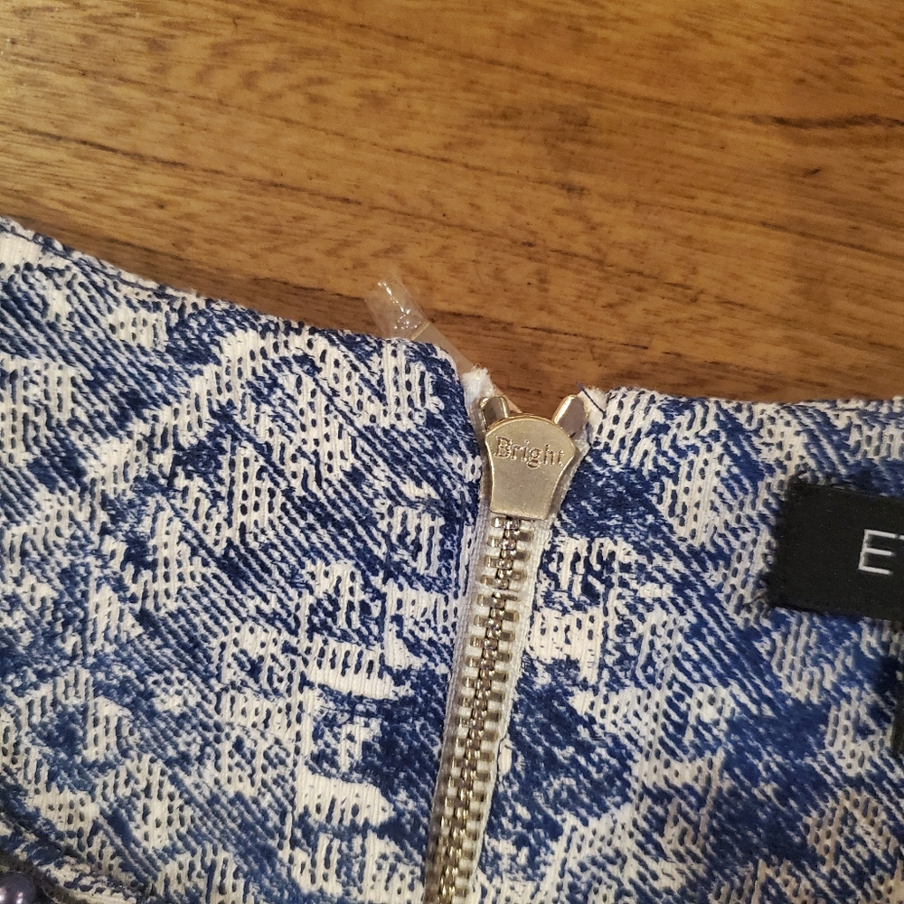 Etcetera Jeweled Neckline Aztec Patterned Dress - image 8